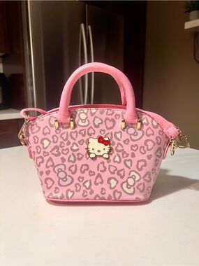 🌸 RARE Hello Kitty Pink Leopard Print Mini Satchel Crossbody 🌸